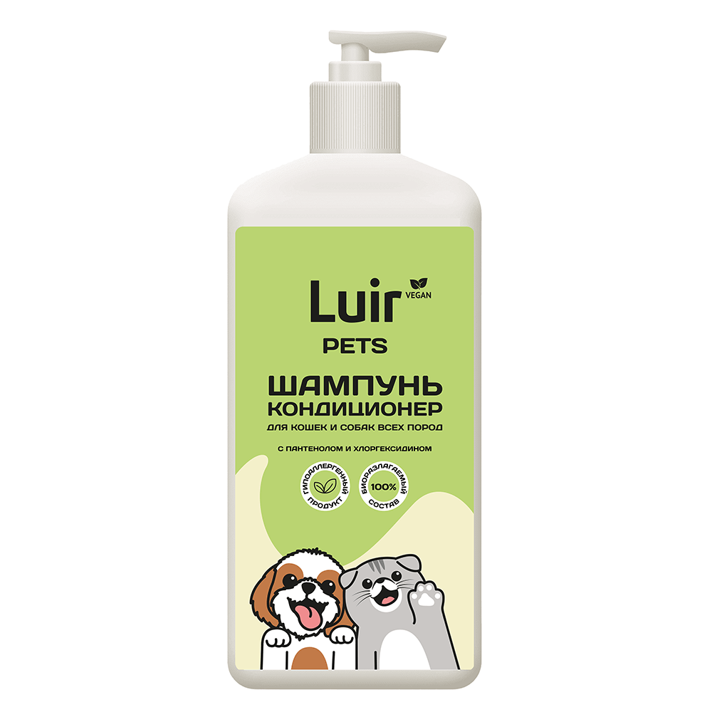 Luir Pets Шампунь-кондиционер для кошек и собак, 1 л